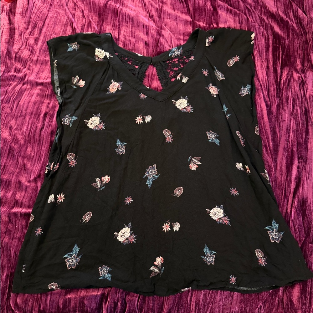Torrid Black Floral Women's Blouse